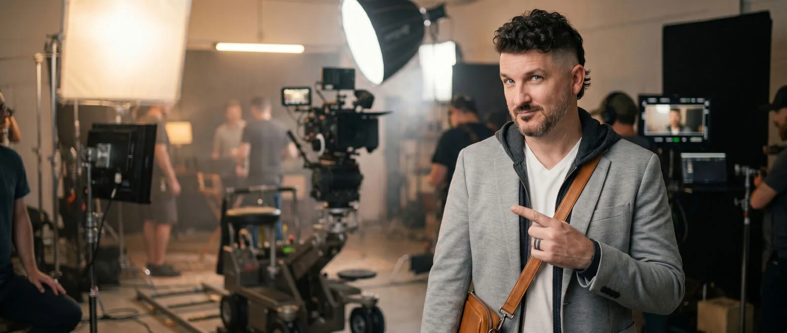 Chris Hatchett pointing at camera